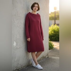 Melrose And Market Red Sweater Dress Size Medium NWOT